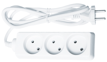 Удлинитель 3х1.5м без заземл. 16А IP20 61 308 NPE-S-03-150-X-2х1 Navigator 61308