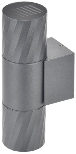 Светильник 5221 2хGU10 IP65 уличный настенный сер. IEK LT-UBU0-5221-GU10-2-K03