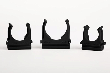 Держатель для труб (клипса) d20мм для монтажн. пистолета пластик черн. Ruvinil К01220Ч