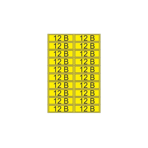Наклейка знак электробезопасности "12В" 15х50мм Rexant 55-0001