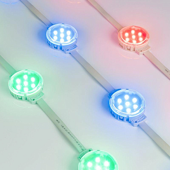 Модуль управляемый SPI-F7-D50 24В RGB-RAM-Auto (1.25W IP68 120 deg) (пластик ) Arlight 036826