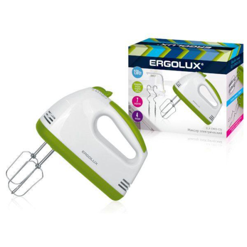 Миксер ручной ELX-EM03-C34 бел./салат. Ergolux 14935
