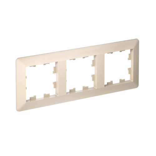 Рамка 3-м AtlasDesign Air беж./дым. бел. SE ATN220203