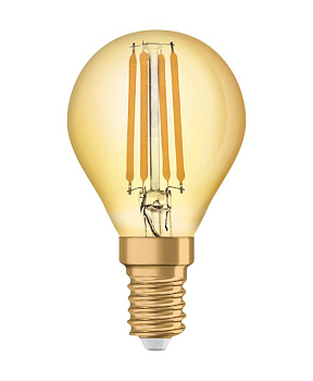 Лампа светодиодная филаментная Vintage 1906 LED CL P FIL GOLD 35 non-dim 4W/825 4Вт тепл. бел. E14 (замена 35Вт) зол. OSRAM 4058075293496