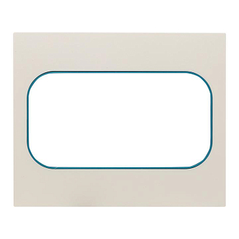 Рамка для розетки 2-м Стокгольм бел. с линией цвета син. PROxima EKF EYM-G-302-30