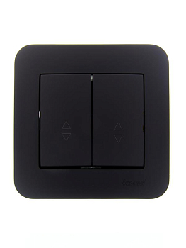 Переключатель проходной 2-кл.СП ASTI 10А IP20 в сборе черн. бархат LEZARD 7081-4242-106