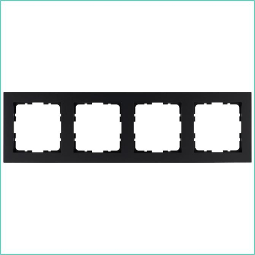 Рамка 4-м G-Classic черн. матов. soft touch Jasmart G1004PB