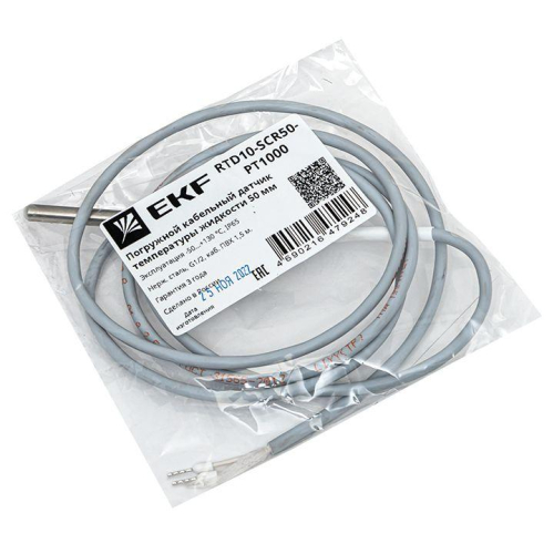 Датчик температуры жидкости погружной кабельный 50мм EKF RTD10-SCR50-PT1000