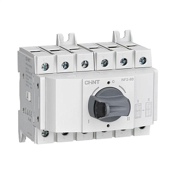 Выключатель-разъединитель 3п 63А NF2-63/HHRIM32 I-0-II 3P реверсивн. со стандарт. ручкой на DIN-рейку или монтаж. плату (R) CHINT 324174