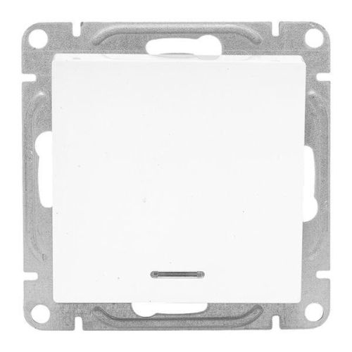 Выключатель 1-кл. СП Эпика с подсветкой механизм бел. EKF UP1-SWW-14