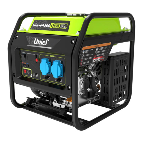 Генератор бензиновый инверторный на раме URF-P4500i однофазный макс. мощность 3.8кВт ручной стартер TM Uniel UL-00012855