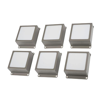 Светильник светодиодный PPL 089/G OPAL 42Вт 6500К IP40 6х(89х89х40мм) GREY ДВО/ДПО домино в потолок Грильято (комплект 6шт) Pro JazzWay 5060173