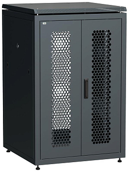 Шкаф сетевой LINEA N 24U 800х800мм распашная перфорир. передн. дверь; задн. перфорир. черн. ITK LN05-24U88-2PP