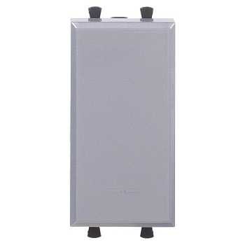 Выключатель модульный 1-кл. 1мод. Avanti "Закаленная сталь" 16А сер. DKC 4404101