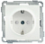 Розетка 1-м СП Bolero РС14-1-0-Б 16А IP20 с заземл. защ. шторки механизм бел. IEK ERB14-K01-16-1
