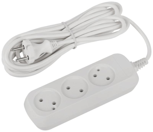 Удлинитель электрический UDL-10-350 Greenline 3 розетки без заземления 5м ПВС 2х0.75кв.мм Эра Б0065073