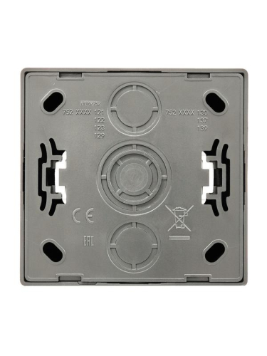 Розетка 1-м ОП LETO с заземл. ПБТ платина LEZARD 752-3500-122B