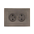 Панель лицевая Валенсия для розетки 2-м 10А защ. шторки без заземл. графит PROxima EKF ESR10-L-102-60
