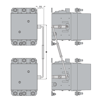 Блокировка OptiStart K-FX-3561 механическая вертикальная для F-145..F-180 КЭАЗ 335408