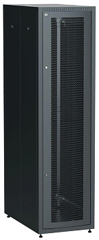 Шкаф сетевой LINEA E 47U 600х1000мм двери 2шт перфорир. и метал. черн. ITK LE05-47U61-PM