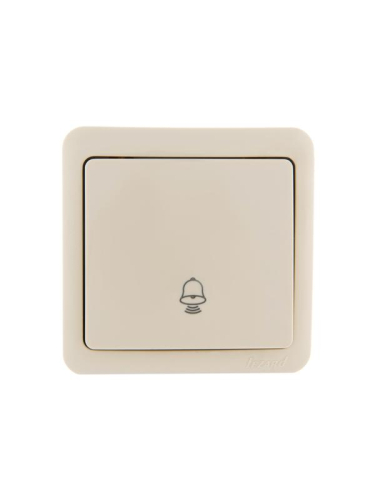 Кнопка звонка 1-кл. 1п ОП Viola 10А IP20 крем. LEZARD 751-0300-103