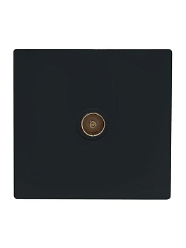 Розетка 1-мест. TV оконечная черн. бархат LEZARD 752-4200-130