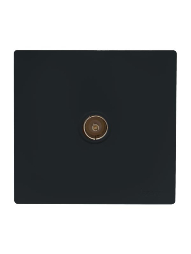 Розетка 1-мест. TV оконечная черн. бархат LEZARD 752-4200-130