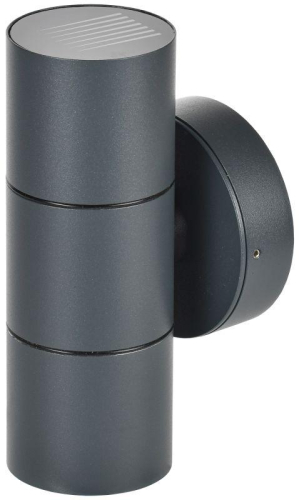 Светильник 5113 2хGU10 IP65 уличный настенный сер. IEK LT-UPU0-5113-GU10-2-K03