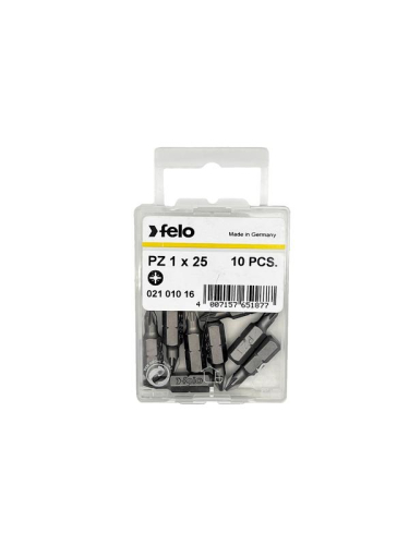 Бита крестовая Industrial PZ 1х25 10шт в пластиковом боксе FELO 02101016