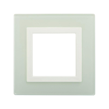 Рамка 1-м 2мод. Avanti натуральн. стекло свет. зел. DKC 4406822