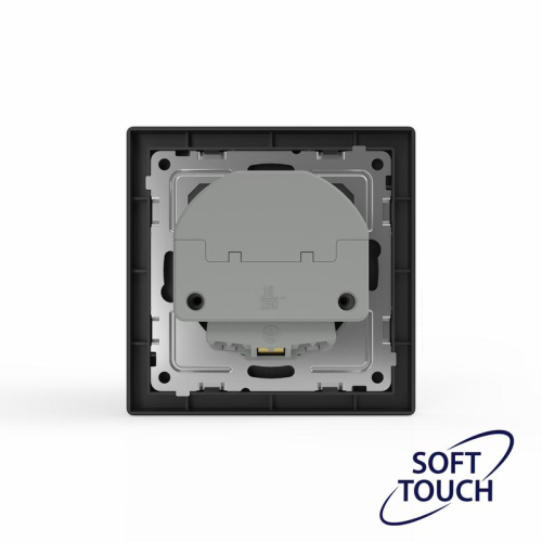 Розетка 1-м СП Pixel с заземл. с 2-мя заряд. устр. USB тип A+C IP20 механизм карбон TOKOV ELECTRIC TKE-PX-R1U2AC-C14