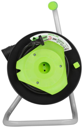 Удлинитель на пластик. катушке 1х30м без заземл. GAZ-2x0.75-30m Greenline ПВС 2х0.75 Эра Б0065111