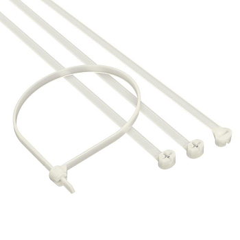 Хомут кабельный 3.6х200 P6.6 с двойным замком бел. (уп.100шт) DKC 21214SR