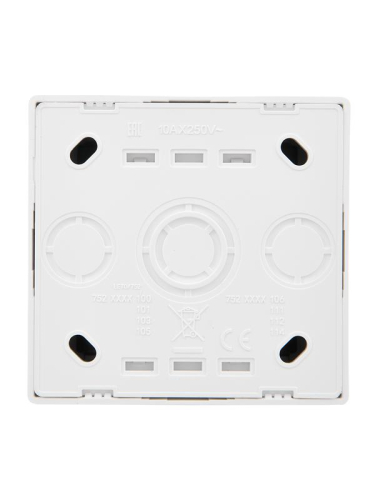 Выключатель 2-кл. ОП LETO с индикацией бел. LEZARD 752-0200-112