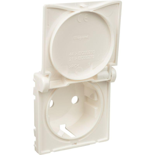 Панель лицевая Valena Life для розетки 2К+З с крышкой бел. Leg 754840