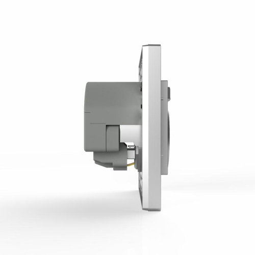 Розетка 1-м СП Pixel с заземл. с 2-мя заряд. устр. USB тип A+A механизм алюм. TOKOV ELECTRIC TKE-PX-R1U2A-C03