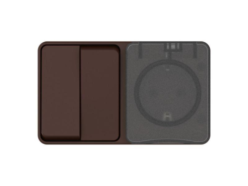 Блок ОП AtlasDesign PROFI IP54 (розетка 1-м 16А заземл. защ. шторки + 2-кл. выключатель 10А) корич. SE ATN546074