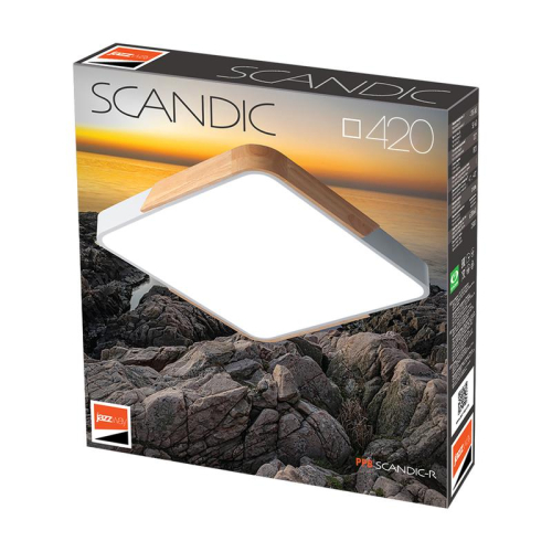 Светильник светодиодный декоративный PPB Scandic-S DIM 72Вт 3000-6500К IP20 настенно-потолочный бытовой диммир. GR/W JazzWay 5037397