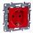 Розетка 1-м СП Etika 16А 250В 2P+E защ. шторки красн. IEK 672722