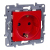 Розетка 1-м СП Etika 16А 250В 2P+E защ. шторки красн. IEK 672722