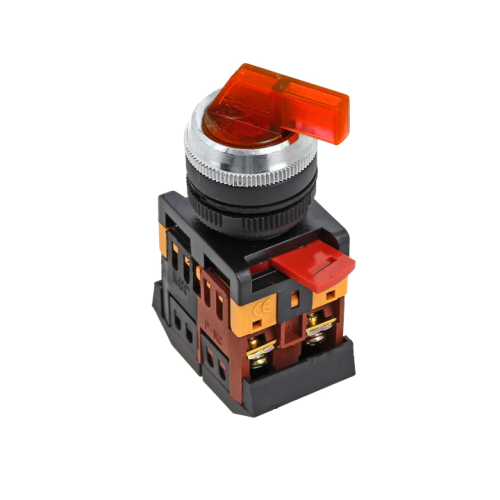 Переключатель ANLC-22 2P красн. с подсветкой 220В NO+NC EKF psw-anlc-2p-r-220