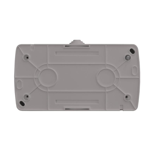 Блок ОП Клио 1-кл. выкл. 10А + розетка 1-м 16А 250В с заземл. с прозр. крышкой сер. Universal К2237-Gr