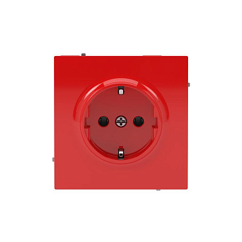 Розетка силовая KANT 2P+E без шторки красн. сатин DKC 7001033
