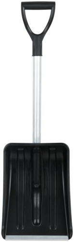 Лопата для уборки снега "Актив-Авто" 365х260х900мм укороченный съемный алюм. черенок; пластик. 68106