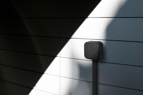 Переключатель проходной 2-кл. ОП Quteo 10А IP20 250В черн. матов. IEK 782479