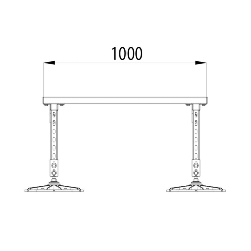 Конструкция опорная для установки оборудования TECHNORAPTOR FOOT 1000х1000 KM-TR-F-SSEI-1000-1000 КМ TR0001