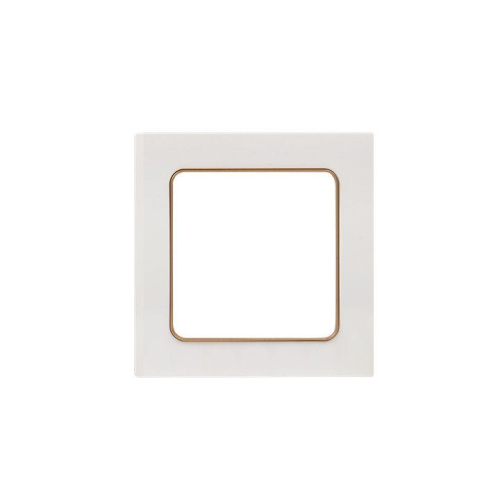 Рамка 1-м Стокгольм бел. с линией цвета шампань PROxima EKF EYM-G-302-10