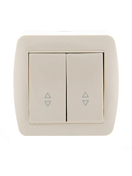 Переключатель проходной 2-кл. ОП Demet 10А IP20 крем. LEZARD 711-0300-106