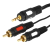 Шнур 3.5 Stereo Plug - 2RCA Plug 5м (GOLD) Rexant 17-4235