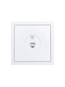 Розетка телефонная СП ZIMA IP20 евро стандарт механизм бел. LEZARD 704-0288-137